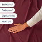 Twin XL 4 Piece Sheet Set - Comfy Breathable & Cooling - Ultra-Soft Hotel Luxury Bedding Set w/ 8-16 Inch Deep Pockets - 1 Flat & 1 Fitted Sheet & 2 Pillowcases - Wrinkle Free & Easy Care - Burgundy