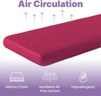 NapQueen 5 Inch Twin Memory Foam Mattress, Medium Feel, CertiPUR-US Certified, Bed in a Box, Breathable Soft Fabric Cover, Pink