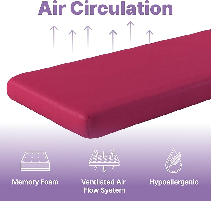 NapQueen 5 Inch Twin Memory Foam Mattress, Medium Feel, CertiPUR-US Certified, Bed in a Box, Breathable Soft Fabric Cover, Pink
