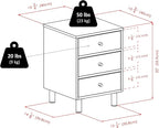 Winsome Daniel Accent Table, 15.75"W x 16.61"D x 22"H, Black