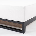 ZINUS GOOD DESIGN Award Winner Suzanne 6 Inch Bamboo and Metal Platforma Bed Frame, No Box Spring Needed, Wood Slat Support, Grey Wash, King