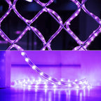 Brizled Purple Rope Lights, 18ft 216 LED Purple Halloween Lights, 120V Plugin Rope Light Connectable, Indoor Outdoor Halloween Light, Waterproof Holiday Lighting for Patio Xmas Deck Pool Camping Decor