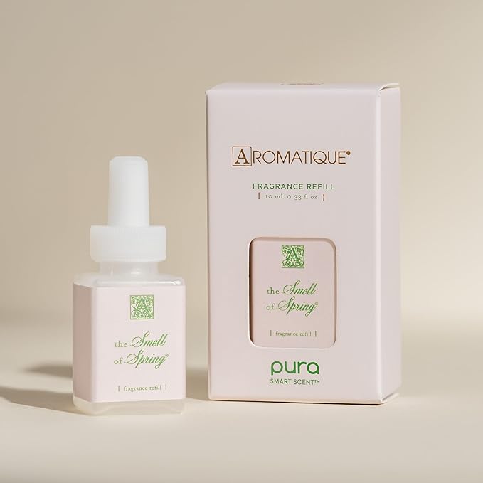 Pura & Aromatique Home Scent Refill - Smart Home Air Diffuser Fragrance - Up to 120-Hours of Luxury Fragrance per Refill - Household Essential - Clean Diffuser - Smell of Spring - 2 Pack