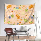 Pevtufa Tapestry 90x60in Scandinavian Style Hygge Print Tapestries For Bedroom Living Room Dorm Decor