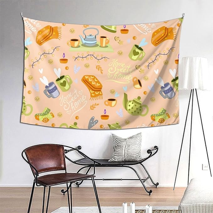 Pevtufa Tapestry 90x60in Scandinavian Style Hygge Print Tapestries For Bedroom Living Room Dorm Decor