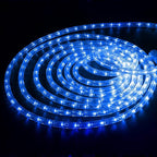 Brizled Blue Rope Lights, 18ft 216 LED Rope Lights Waterproof, 120V ETL Listed Plugin Blue Light Connectable with Clear PVC Tube, Indoor/Outdoor Christmas Lighting for Backyard Garden Patio Christmas