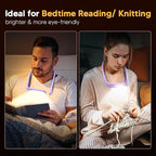 Purple Reading Lights for Books in Bed, Christmas Birthday Gifts for Women Mom Wife Stocking Stuffers for Teen Girls Readers Book Accessories Craft Knitting Gifts for Grandma Crochet Supplies