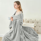 BEDELITE Fleece Blanket Light Grey Throw Blankets for Couch & Bed, Luxury Plush Cozy Fuzzy 50x70 inches, Super Soft Warm Lightweight Throw for Travel Camping