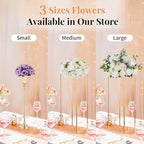 NUPTIO Artificial Flower Centrepieces for Tables - 10 Pcs Lilac Fake Flowers Roses Balls 9.5in Diameter - Silk Faux Rose Arrangement for Wedding Party Centerpiece Table Decor
