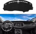 Dashboard Cover Mat Custom Fit for 2015-2023 2024 Dodge Challenger Dash Cover Nonslip Dash Mat Protector Sunshade No Glare Black