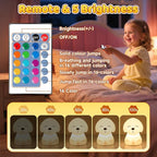 Mubarek Dog Night Light,Remote+16 Colors+Timer+Rechargeable Dog Night Light for Kids Nursery Decor, Cool Kawaii Silicone Puppy Unique Lamps Puppy Gift Ideas Puppy Gifts Unique Home Decor