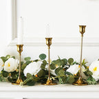 12PCS Brass Candlestick Holders Gold Candle Holders Taper Candles Holders Decorative for Thanksgiving Day Christmas Dinning Wedding Party Anniversary Home Decor.