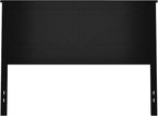 Glenwillow Home Farmhouse Style Wood Panel Headboard in Black - Queen Size