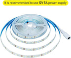 12V 5M/16.4ft LED Strip Light Warm White 3000K 600LEDs Flexible SMD2835 High Brightness No-Waterproof IP20 LED Tape Lights for Bedroom Kitchen Party etc(No Power Supply)