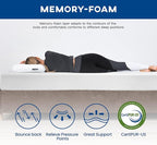 FDW | 10 Inch Queen Mattress | Medium Firm | Gel Memory Foam Mattress | White | Bed in a Box, CertiPUR-US Certified | Pressure Relief, Cooling Ventilated Foam | Washable Removable Cover