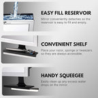 ToiletTree Products Fogless Shower Mirror with Squeegee - Anti-Fog Mirror - Adjustable Shaving Mirror with a Squeegee - Rust-Proof, Impact-Resistance Bathroom Shower Mirror