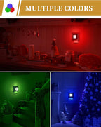 DORESshop Red Night Light [2 Pack], Night Lights Plug Into Wall, Night Light Dusk to Dawn Sensor, LED NightLight Adjustable Brightness, Bedroom, Bathroom, Hallway, Stairs, Christmas, Party