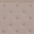 Flash Furniture Brighton Queen Size Tufted Upholstered Platform Bed in Beige Fabric