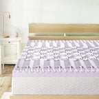 Mellow 3 Inch 5-Zone Memory Foam Mattress Topper, Soothing Lavender Infusion, Dorm Essentials, King