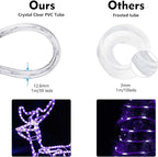 Brizled Purple Rope Lights, 18ft 216 LED Purple Halloween Lights, 120V Plugin Rope Light Connectable, Indoor Outdoor Halloween Light, Waterproof Holiday Lighting for Patio Xmas Deck Pool Camping Decor