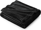 Bedsure GentleSoft Fleece Throw Blanket for Couch Black - Lightweight Plush Fuzzy Cozy Soft Halloween Blankets and Throws for Sofa, 50x60 inches