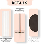 Hurricane Candle Holders Set of 6 Metal Candlestick Holder for Glass Taper Tall Candle Holders with Crystal Chimney Tube Candles Stands for Home Decor, Christmas, Dinning (6, Rose Gold)