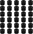 Suclain 20 Pieces 0.7 Inch Chime Candle Holder Small Candle Holders Ceramic Holder for Rituals, Spells, Vigil, Altar, Witchcraft, Wiccan Supplies(Black)