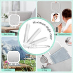 FASCINATE 20X Magnification Rechargeable Travel Makeup Mirror, Lighted Portable Vanity Mirror with 3 Colors Lighting & Stepless Dimming, Double Sided LED Mirror, Gift for Women (White+Bag)