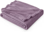 Bedsure GentleSoft Fleece Throw Blanket for Couch Fog Purple - Lightweight Plush Fuzzy Cozy Soft Blankets and Throws for Sofa, 50x60 inches