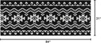Custom Length Cut to Size Tribal Ethnic Southwestern Inspired Hallway Runner Rug, Non Slip Rubber Backed, 31 inch Wide X Customized Length, Aztec Black, 31 inch X 7 feet