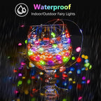 2 Pack Christmas Fairy Lights Battery Operated, 20FT 60LED RGB Color Changing String Lights, Indoor & Outdoor Twinkle Light with Timer and Remote for Bedroom Wedding Birthday Christmas Decorations