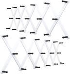 WEBI Accordion Wall Hanger,Expandable Wooden Hat Rack for Wall Mounted Coat Rack,Accordion Hat Hooks Holder for Baseball Caps,17 Peg Hooks,Black on White,2 Packs