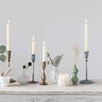 Creative Co-Op Hand-Forged Metal Taper, Antique Brass Finish Candle Holder