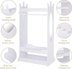 UTEX Kid’s See and Store Dress-up Center, Costume Closet for Kids, Open Hanging Armoire Closet, Pretend Storage, Costume Dresser(White)