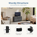 DUMOS Dresser for Bedroom, 5 Storage Drawers, Wide Fabric Closet Chests Organizer Tower Furniture with Wooden Top Metal Frame for Clothes, Guest Room, Living Room, Hallway, Entryway