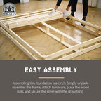 Hercules 8 Inch High Profile Foundation Mattress Box Spring Replacement, King