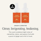 Pura and Allos - Fragrance Refill for Smart Home Air Diffusers - Aromatherapy Scents for Home - up to 120-Hours of Premium Fragrance per Vial - 2 Pack - Ginger Clementine (Energy)