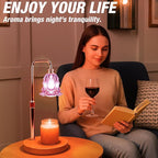 Candle Warmer Lamp with Timer and Dimmer, Electric Wax Warmers for Scented Candles with 5 Brightness Settings, Anti-Glare Lamp with Adjustable Height, Home Decor, Gift for Christmas, Birthday
