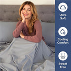 Twin XL 4 Piece Sheet Set - Comfy Breathable & Cooling - Ultra Soft Hotel Luxury Bedding Set w/ 8-16 Inch Deep Pockets - 1 Flat & 1 Fitted Sheet & 2 Pillowcases - Wrinkle Free & Easy Care - Steel Blue
