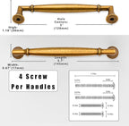 10 Pack Antique Brass Cabinet Pulls 5 Inch(128mm) Kitchen Cabinet Handles Solid Zinc Alloy Cabinet Hardware Drawer Pulls
