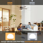 comzler LED Light Bulbs, E26 Base 6000K Cool Bright Daylight 60 Watt Equivalent Ceiling Fan Light Bulb, A15 Appliance Energy Saving Refrigerator Small Light Bulbs, 120V, 600LM, CRI 85+, 6 Pack