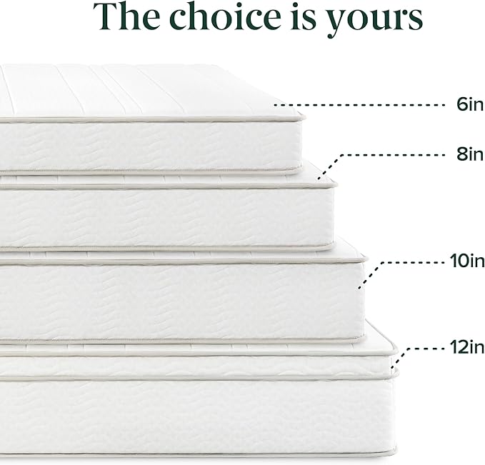 ZINUS 10 Inch Foam and Spring Hybrid Mattress [New Version], Twin, Fiberglass Free, Medium Firmness, Durable Support, Certified Safe Foams & Fabric, Mattress in A Box