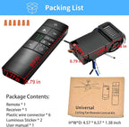 Universal Thermostatic Ceiling Fan Remote Control Kit Replacement for Hampton Bay Home Decorators Collection Hunter Harbor Breeze,w/Speed Control Timer Light Dimmer,for 2AAZPHD3/HD3 KUJCE10320/TR222A
