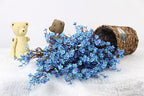 JAKY-Global 9pcs Babys Breath Artificial Flowers Gypsophila Bouquet Bulk Fake Spring Silk Small Flowers Real Touch Faux Floral for Home Bedroom Kitchen Garden Wedding Christmas Party DIY Decor (Blue)