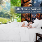 HEVUMYI Full Comforter Set - 7-Piece All Season Bed in a Bag Full, Ultra Soft Bedding Set with Comforter, Flat Sheet, Fitted Sheet, Pillowcases, Pillow Shams, White