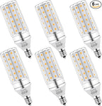 E12 LED Bulbs 12W Candelabra led Light Bulb,100 Watt Equivalent 1200lm Warm White 3000K E12 Base LED Chandelier Light Bulbs Non-Dimmable LED Corn Bulbs, Pack of 6