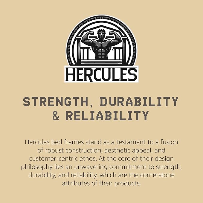 Hercules 4 Inch Low Profile Foundation Mattress Box Spring Replacement, Twin