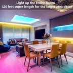 Tenmiro Led Strip Lights 130ft (2 Rolls of 65ft) Smart Light Strips with App Control RGB Led Lights for Bedroom，Music Sync Color Changing Lights for Room Party