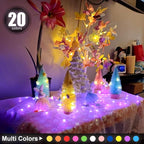 Fairy Lights Plug in 66ft 200LEDs with Remote, 20 Color Changing Light Warm White Twinkle Firefly String Lights for Christmas Bedroom Tapestry Party Wedding, Multicolor Colors (Plug)