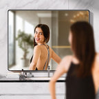 Hasipu Black Bathroom Mirror for Wall, 60 x 36 Inch Metal Framed Bathroom Mirrors for Over Sink, Rectangle Bathroom Vanity Mirror, Anti-Rust, Tempered Glass, Horizontal or Vertical